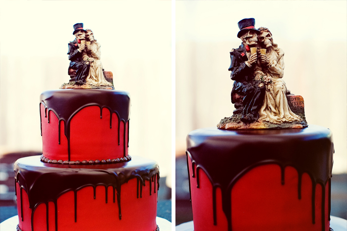 bloody goth wedding cake in san francisco