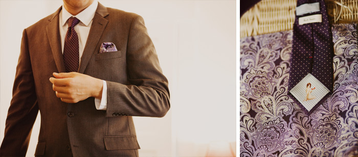 Details of the groom's outfit by Sonoma wedding photographer Tinywater Photography Up close with the groom before his wedding by Sonoma wedding photographer
