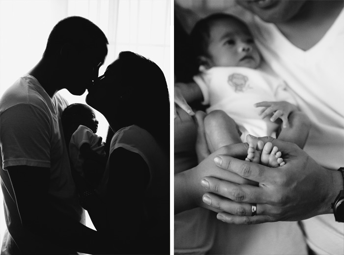Beautiful black and white newborn portraits by top San Francisco newborn photographer, Tinywater Photography