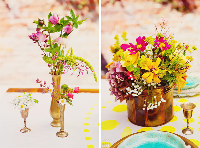 Twigss Floral Studio arrangements bohemian wedding inspiration, photos by Tinywater Photography