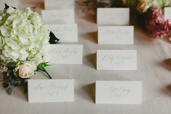 calligraphy table cards