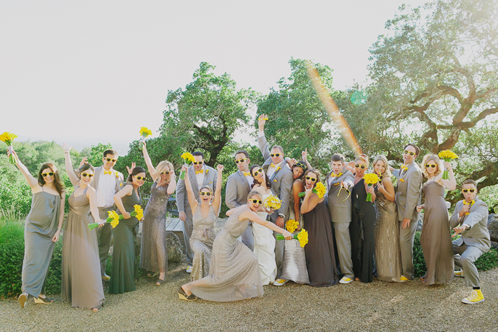 fun wedding party photo