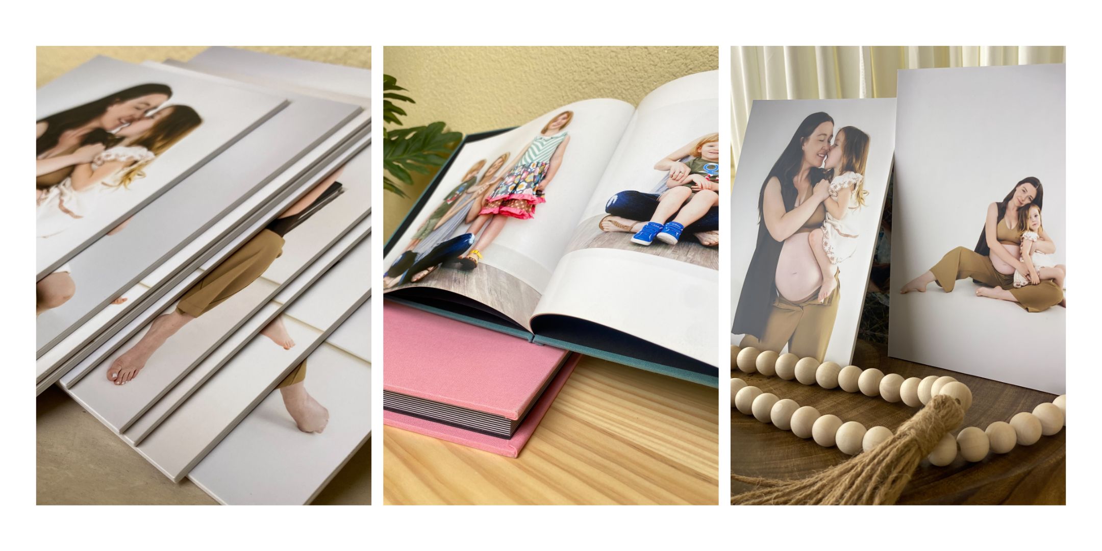 Motherhood portrait artworks in different styles